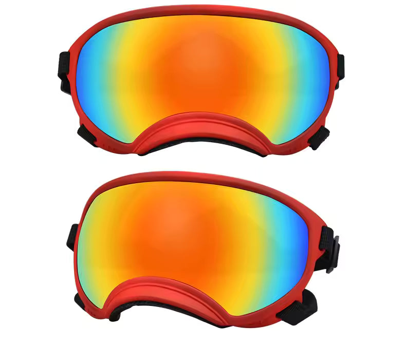 Dog Goggles Anti UV Strong Impact Resistance Adjustable Elastic Puppy Large Breed Dog Goggles Breathable Pet Sunglasses