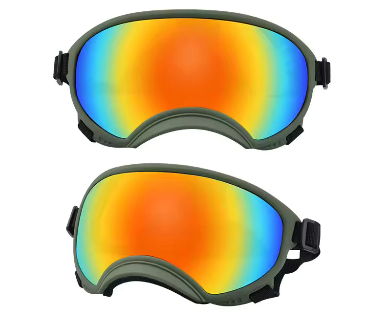 Dog Goggles Anti UV Strong Impact Resistance Adjustable Elastic Puppy Large Breed Dog Goggles Breathable Pet Sunglasses