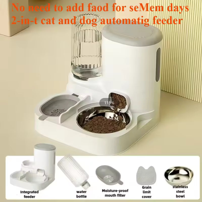 Cat bowl automatic feeder for cats, dogs, pets, water dispensers, integrated cat bowl, cat food basin, dogs, eating