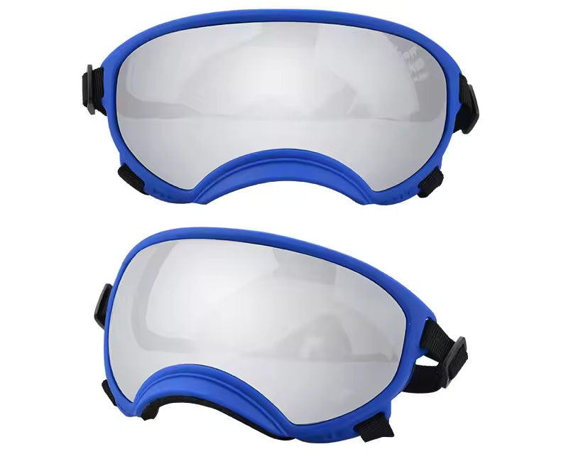 Dog Goggles Anti UV Strong Impact Resistance Adjustable Elastic Puppy Large Breed Dog Goggles Breathable Pet Sunglasses