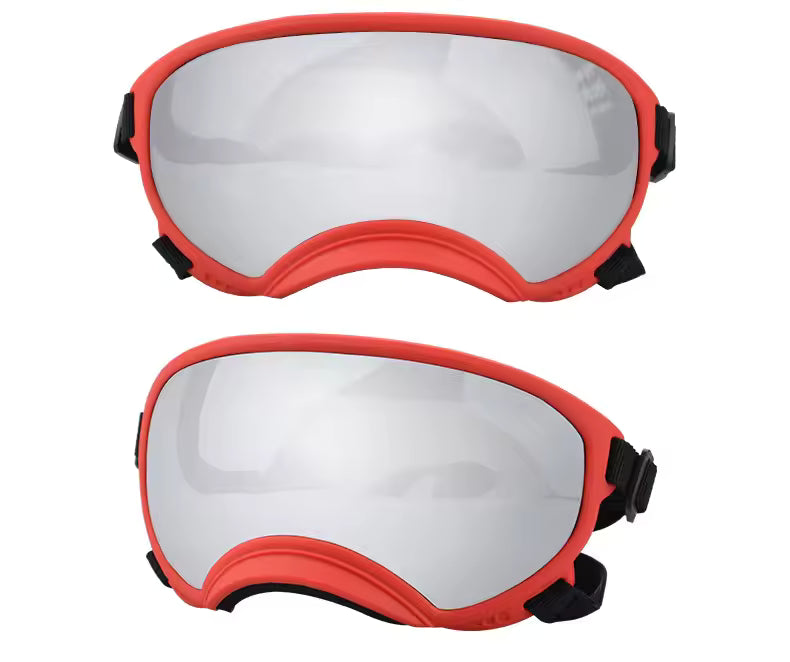 Dog Goggles Anti UV Strong Impact Resistance Adjustable Elastic Puppy Large Breed Dog Goggles Breathable Pet Sunglasses