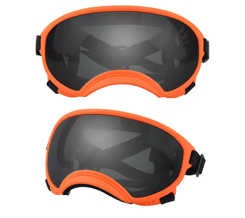 Dog Goggles Anti UV Strong Impact Resistance Adjustable Elastic Puppy Large Breed Dog Goggles Breathable Pet Sunglasses