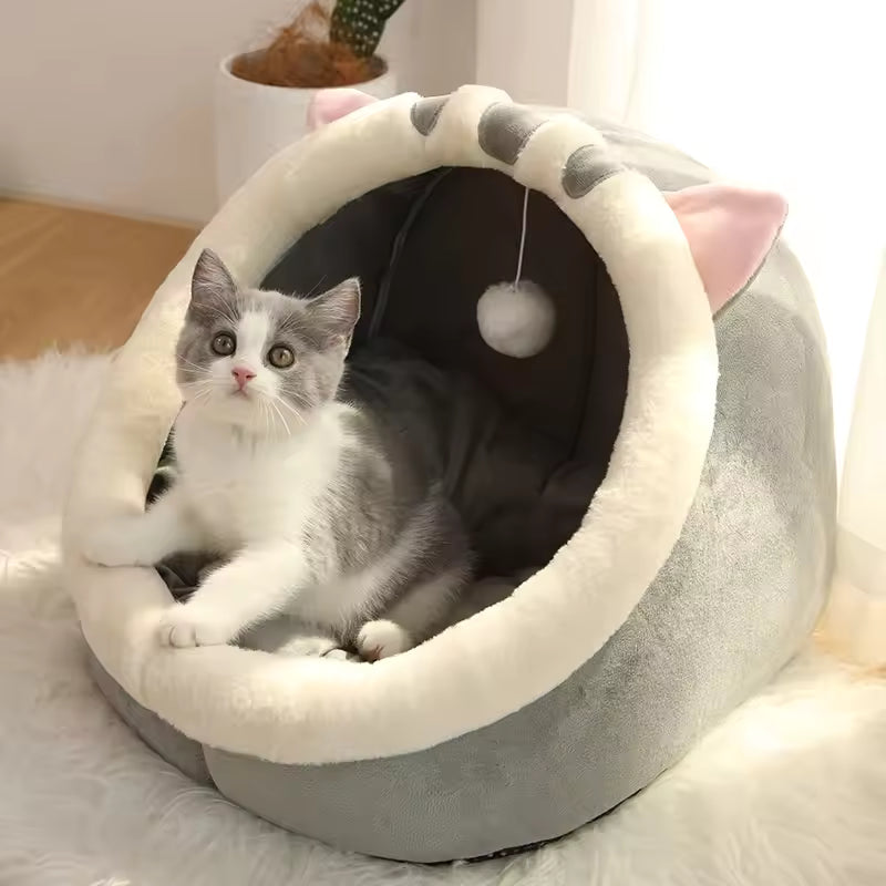 1PC Four Seasons Universal Semi-Closed Cute Comfortable Cat Nest Bed Warm Pet Nest