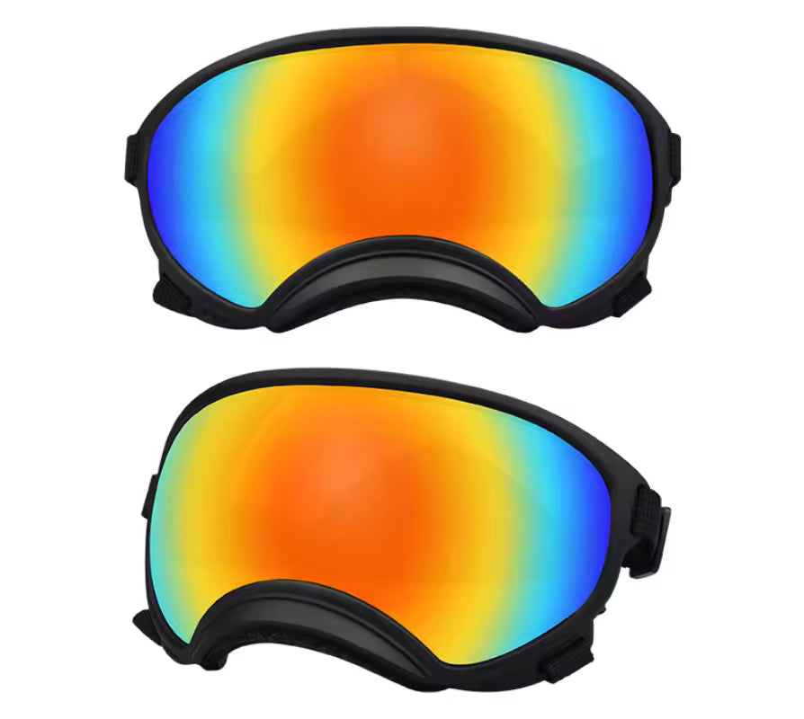 Dog Goggles Anti UV Strong Impact Resistance Adjustable Elastic Puppy Large Breed Dog Goggles Breathable Pet Sunglasses