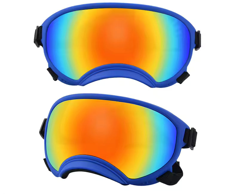 Dog Goggles Anti UV Strong Impact Resistance Adjustable Elastic Puppy Large Breed Dog Goggles Breathable Pet Sunglasses