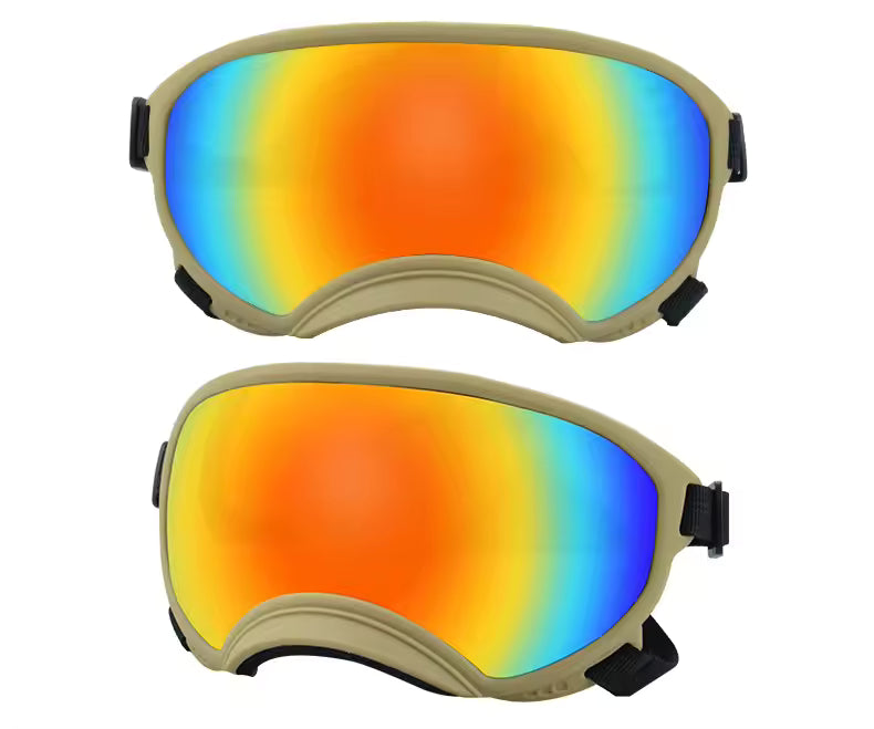 Dog Goggles Anti UV Strong Impact Resistance Adjustable Elastic Puppy Large Breed Dog Goggles Breathable Pet Sunglasses