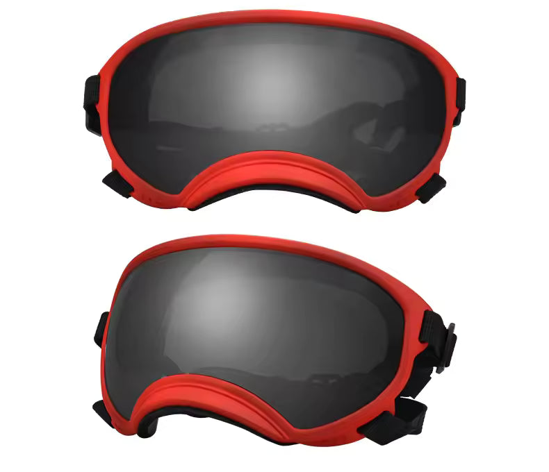 Dog Goggles Anti UV Strong Impact Resistance Adjustable Elastic Puppy Large Breed Dog Goggles Breathable Pet Sunglasses