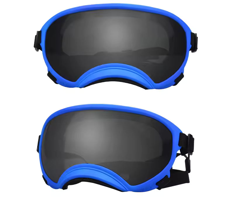Dog Goggles Anti UV Strong Impact Resistance Adjustable Elastic Puppy Large Breed Dog Goggles Breathable Pet Sunglasses