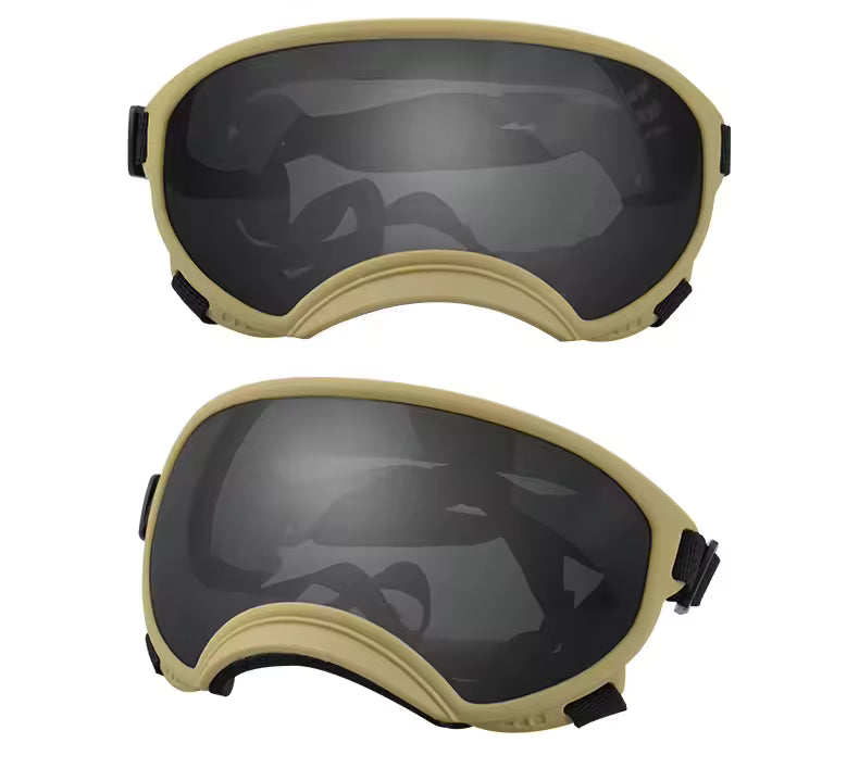 Dog Goggles Anti UV Strong Impact Resistance Adjustable Elastic Puppy Large Breed Dog Goggles Breathable Pet Sunglasses
