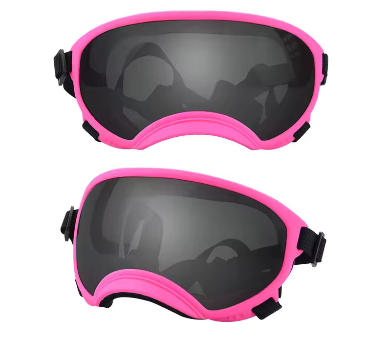 Dog Goggles Anti UV Strong Impact Resistance Adjustable Elastic Puppy Large Breed Dog Goggles Breathable Pet Sunglasses