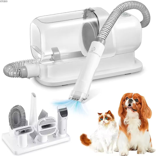 Dog Grooming Vacuum & Pet Grooming Kit with 2.3L Capacity Larger Pet Hair Dust Cup Dog Brush Vacuum