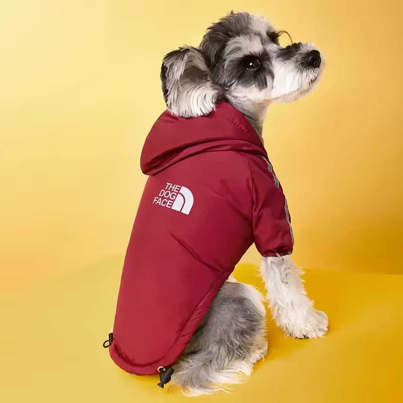 Winter Dogs Waterproof Clothes Hoodie Reflective Pet Coat for Small Medium Dogs Warm Fleece Dog Jackets Puppy