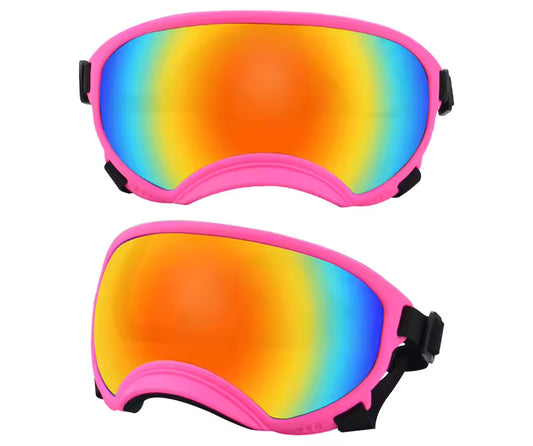 Dog Goggles Anti UV Strong Impact Resistance Adjustable Elastic Puppy Large Breed Dog Goggles Breathable Pet Sunglasses