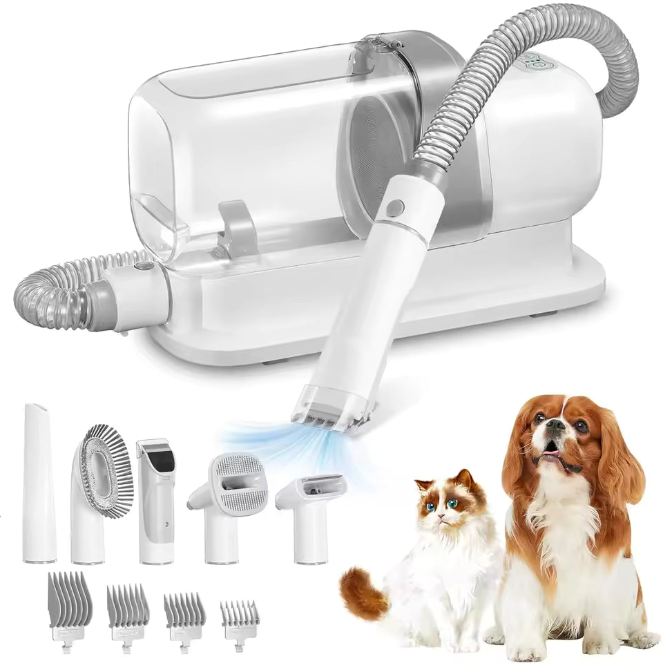 Dog Grooming Vacuum & Pet Grooming Kit with 2.3L Capacity Larger Pet Hair Dust Cup Dog Brush Vacuum